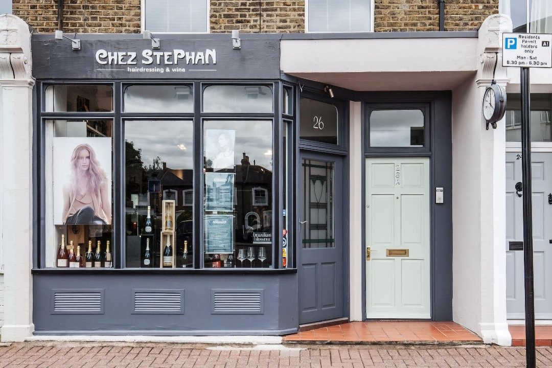 Front of Chez Stephan on Lacy Road, Putney